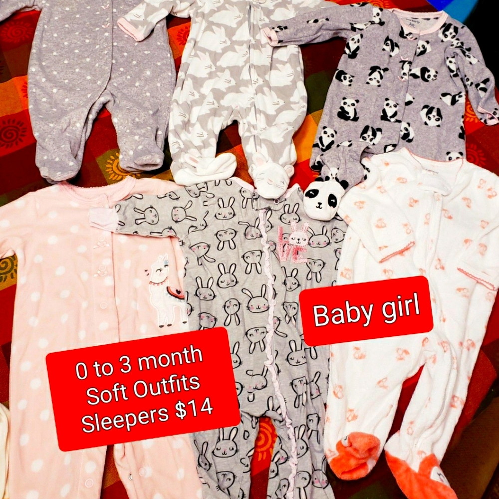 13 items for 3 month baby girl.